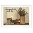 Grateful Hearts 1 White Framed Print Wall Art