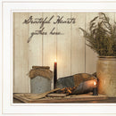 Grateful Hearts 1 White Framed Print Wall Art