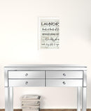 Laundry 1 White Framed Print Wall Art