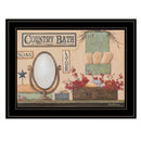 Country Bath 12 Black Framed Print Wall Art