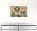Farmhouse Bath I 2 White Framed Print Wall Art
