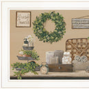 Farmhouse Bath I 2 White Framed Print Bathroom Wall Art