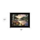 Lakefront Camping I 3 Black Framed Print Wall Art