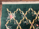Karastan Garden of Eden Rug 8.8 x 11.8, Green Savonnerie 509/1733, Wool