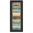 Office Rules 5 Black Framed Print Wall Art