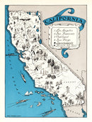 Vintage Map of California 1931