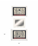 Set Of Three Hot Bath 15 White Framed Print Bathroom Wall Art