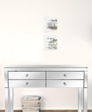 Set Of Two Stays at Grandmas 1 White Framed Print Wall Art