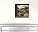 Set Of Two Lakefront Camping 3 Black Framed Print Wall Art