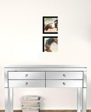 Set Of Two Wild Horses Black Framed Print Wall Art
