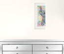 Set Of Two Whimsical Pastel Elephant White Framed Print Wall Art