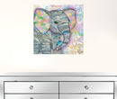 Set Of Three Elephant I And Ii 2 White Framed Print Wall Art