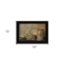 Basket Of Flowers 2 Black Framed Print Wall Art