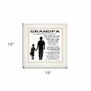 My Grandpa Is The Best 2 White Framed Print Wall Art