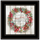Gathered Around The Tree 2 Black Framed Print Wall Art