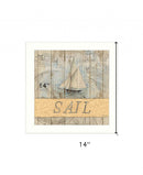 SAIL White Framed Print Wall Art