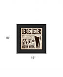 Beer at the End of the Work Week Black Framed Print Wall Art