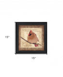 Female Cardinal 2 Black Framed Print Wall Art