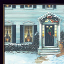 December Lights 2 Black Framed Print Wall Art