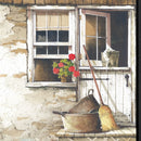 Cleaning Day Black Framed Print Bathroom Wall Art