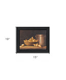 Pears And Crocks 1 Black Framed Print Wall Art