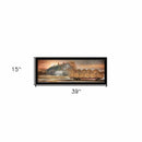 Sunset On The Farm 2 Black Framed Print Wall Art