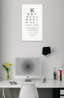 Eye Chart II 2 White Framed Print Wall Art