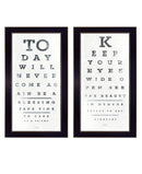 Set Of Two Eye Charts 2 Black Framed Print Wall Art