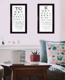 Set Of Two Eye Charts 2 Black Framed Print Wall Art