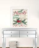 Set Of Two All Hearts Come Home For Christmas 1 White Framed Print Wall Art