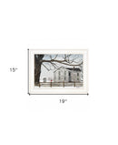 A Little Snow House 2 White Framed Print Wall Art