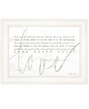 Love Never Fails 2 White Framed Print Wall Art