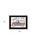 All Hearts Come Home For Love Truck 3 Black Framed Print Wall Art