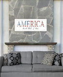 America Land That I Love 1 White Framed Print Wall Art