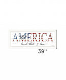 America Land That I Love 1 White Framed Print Wall Art