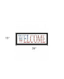 Patriotic Welcome 2 Black Framed Print Wall Art