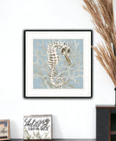 Coral Seahorse I 2 White Framed Print Wall Art