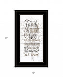 Family 5 Black Framed Print Wall Art