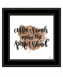Coffee And Friends 2 White Framed Print Wall Art