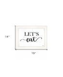 Lets Eat 2 White Framed Print Wall Art