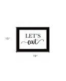 Lets Eat 3 Black Framed Print Wall Art