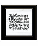The Most Important Work 3 Black Framed Print Wall Art