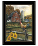 Early Rooster 2 White Framed Print Wall Art