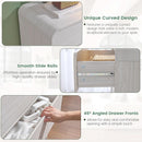 47 Inch White Dresser With Six Drawers Anti Tip Design