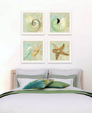 Set Of Four Ocean 2 White Framed Print Wall Art
