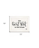 The Best Seat in the House 1 White Framed Print Bathroom Wall Art