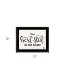 The Best Seat in the House 2 Black Framed Print Bathroom Wall Art