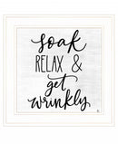 Lets Get Wrinkly 1 White Framed Print Bathroom Wall Art