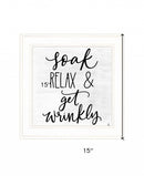 Lets Get Wrinkly 1 White Framed Print Bathroom Wall Art