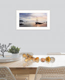 BAR HARBOR SILHOUETTES 1 White Framed Print Wall Art